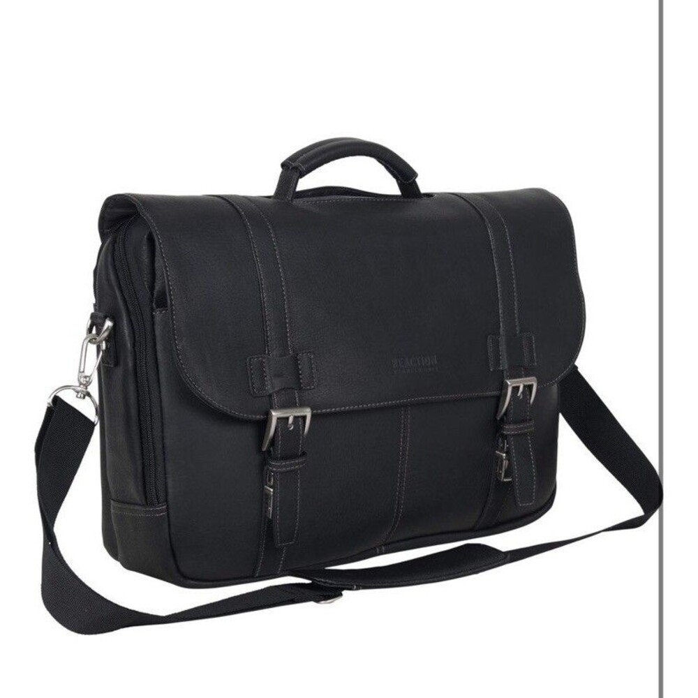 Kenneth Cole REACTION Business 16" Colombian Leather Laptop Messenger Bag